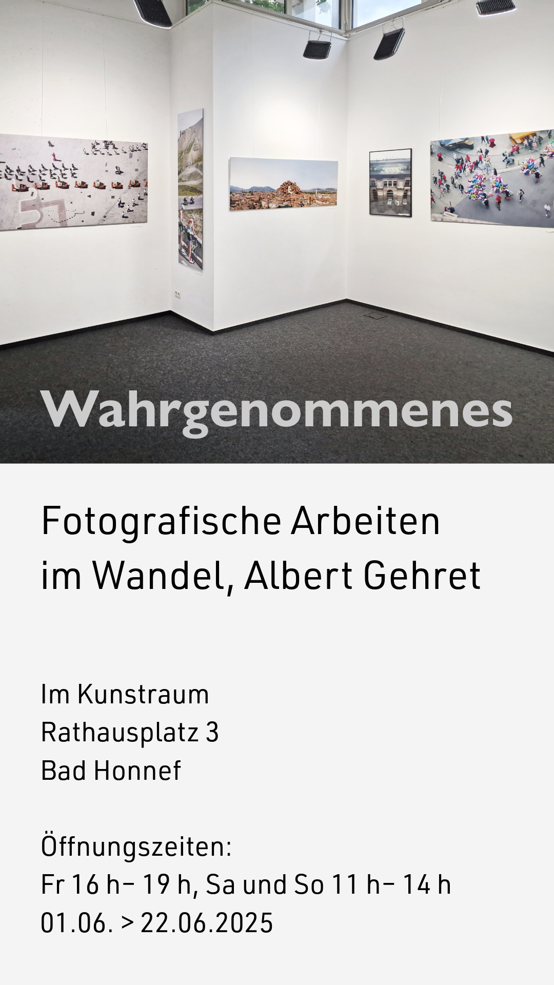 Retrospektive Kunstraum Bad Honnef, Einladung zur Ausstellung