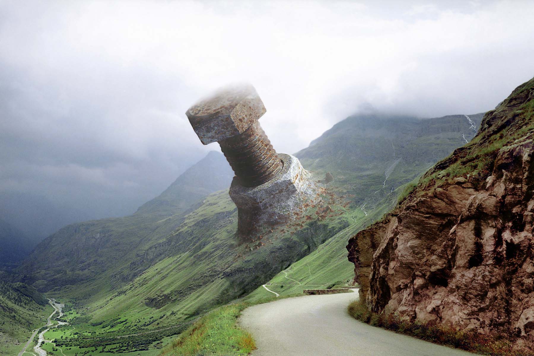 SchraubenPanorama, fotomediale Arbeit von Albert Gehret
