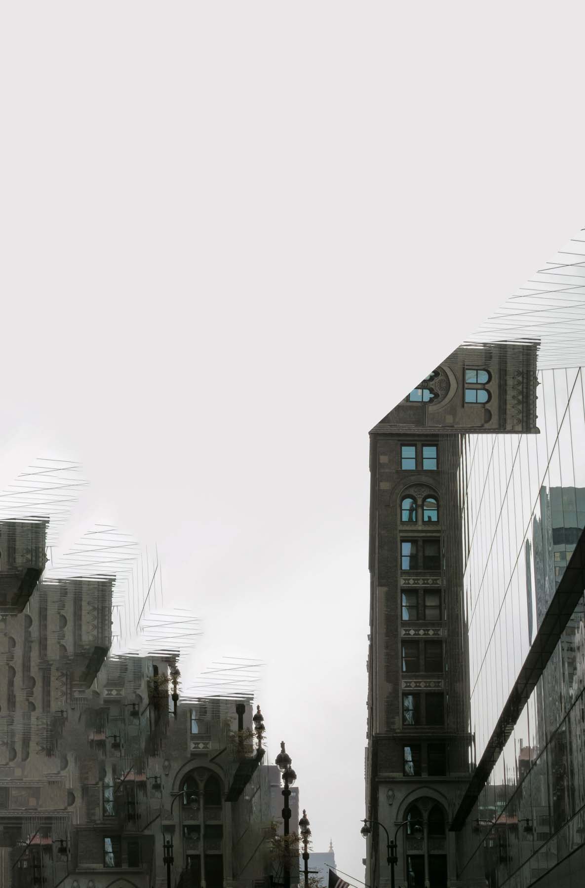 SpiegelturmFaltung, fotomediale Arbeit von Albert Gehret